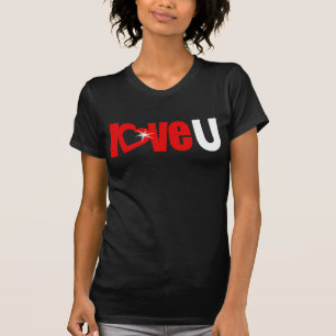 "love U" scintille texte du coeur blanc haut