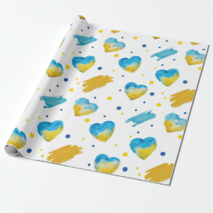 Love Ukraine Watermark Pattern Geschenkpapier