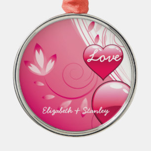 Love Valentine's Day coeurs tournois ornement pers