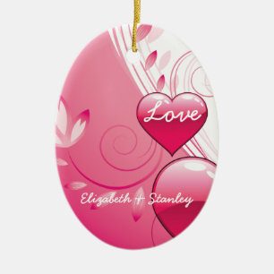 Love Valentine's Day coeurs tournois ornement pers