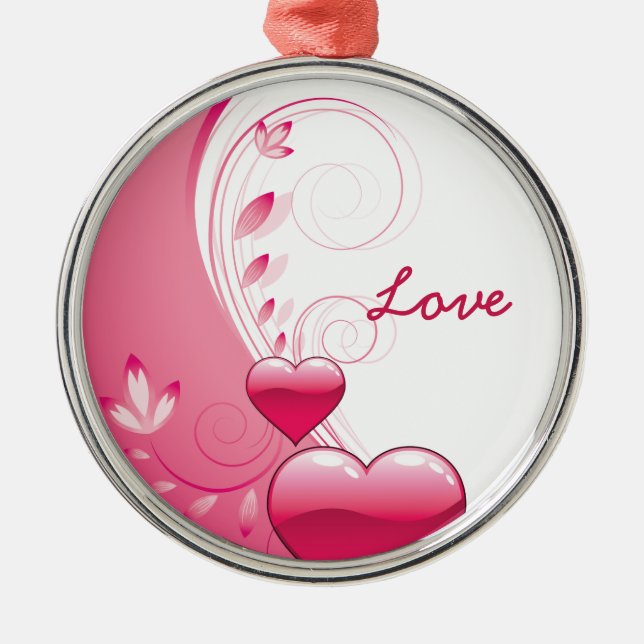 Love Valentine's Day coeurs tournois ornement pers (Devant)