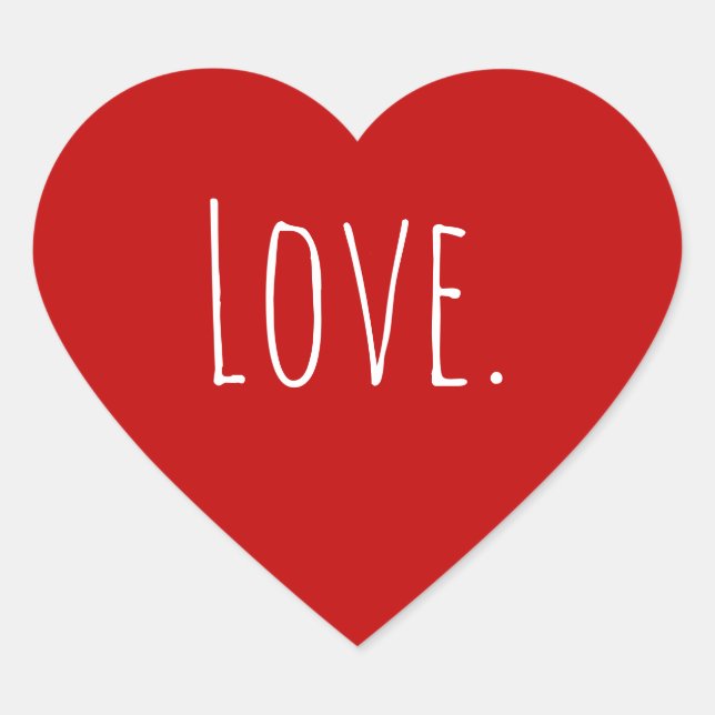 Love Valentine's Day Heart Sticker (Devant)