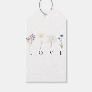 LOVE Vertikale Blumen-Wandkunst – Romantische Bota Geschenkanhänger