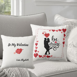 Love Vibes Personalized Throw Pillow Kissen