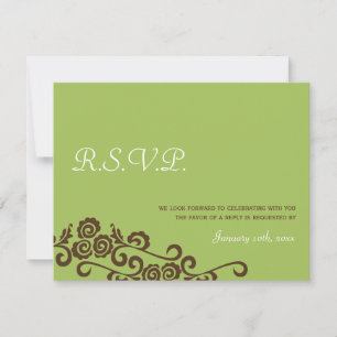 Love Vögel Garten grüne Hochzeit Rsvp Reaktion Karte