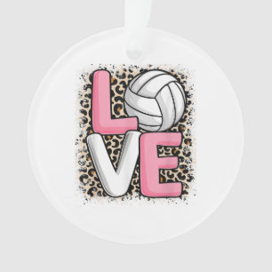 Love Volleyball Empreinte de léopard Filles Volley