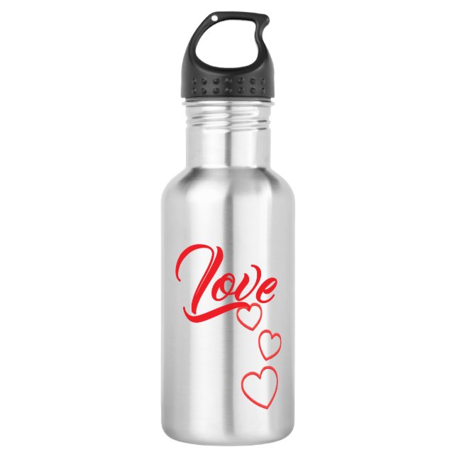 Love Water Bottle Edelstahlflasche (Vorderseite)