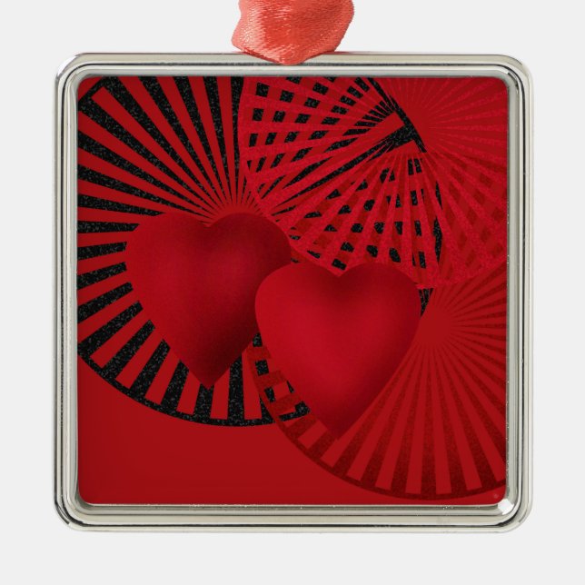 Love ,Wedding Ornament Aus Metall (Vorne)