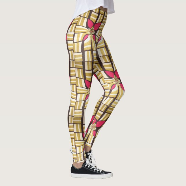 Love West African Print Straight Pants Leggings (Rechts)