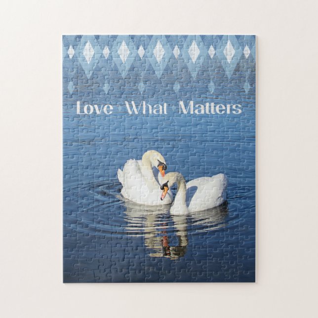 Love What Matters Swan Photo Jigsaw Puzzle (Vertical)