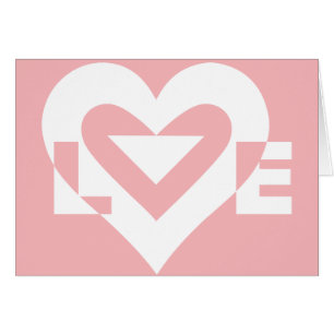Love White on Pink