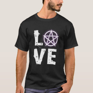 Love Wicca TShirt avec Pentagram pour Wiccan Pagan