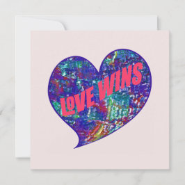 Love Wins Art Heart Dankeskarte