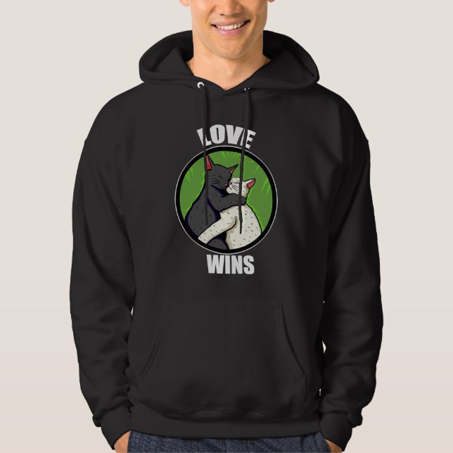 Love Wins Cuddle Cat Kitty Cuddly Hoodie (Vorderseite)