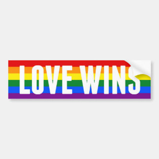 LOVE WINS gay mariage bumper autocollant
