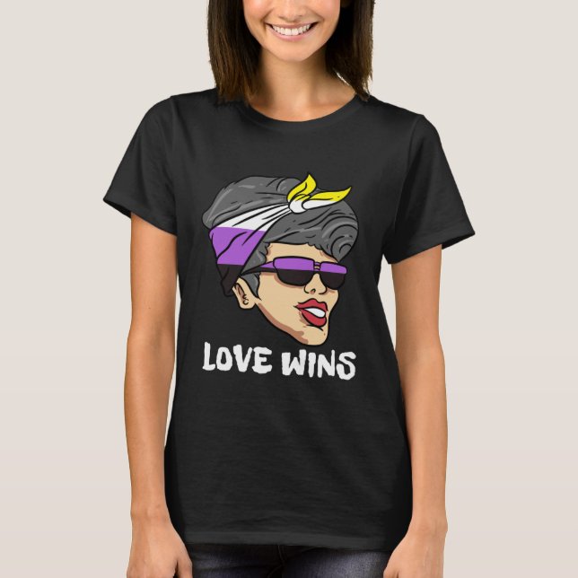 Love Wins Non Binary T-Shirt (Vorderseite)