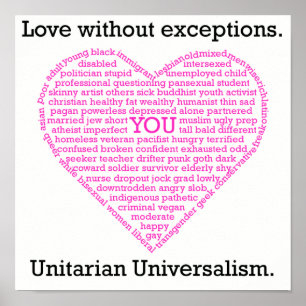 Love Without Exceptions Heart Poster