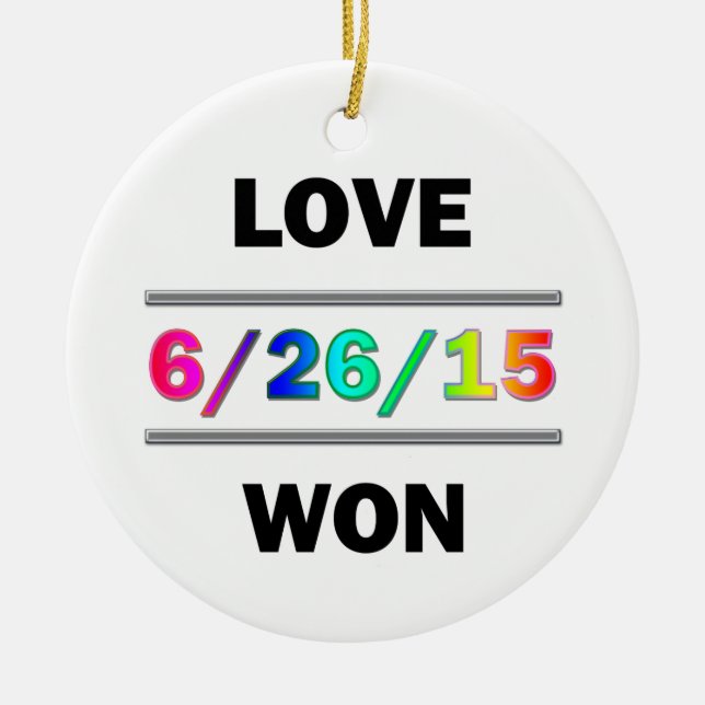 Love Won Keramikornament (Vorne)