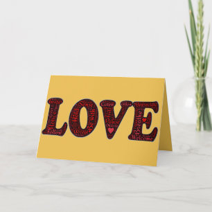 LOVE word and emoji art creation with deep meaning Karte