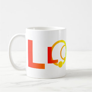LOVE-Wortmarkentasse Regenbogen Kaffeetasse