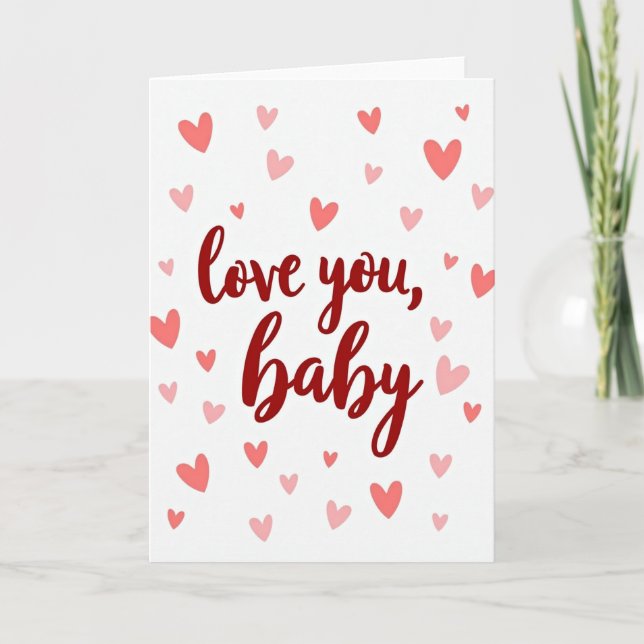Love You Baby Heartfelt Card Karte (Vorderseite)