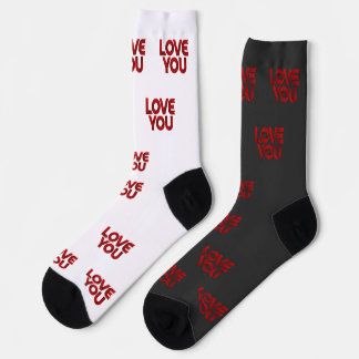 Love You – Bold Romantic Typography Socken