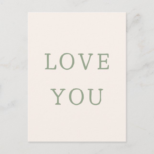 Love You Card. Postkarte (Vorderseite)