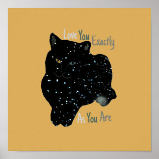 Love You Cat Themed Poster