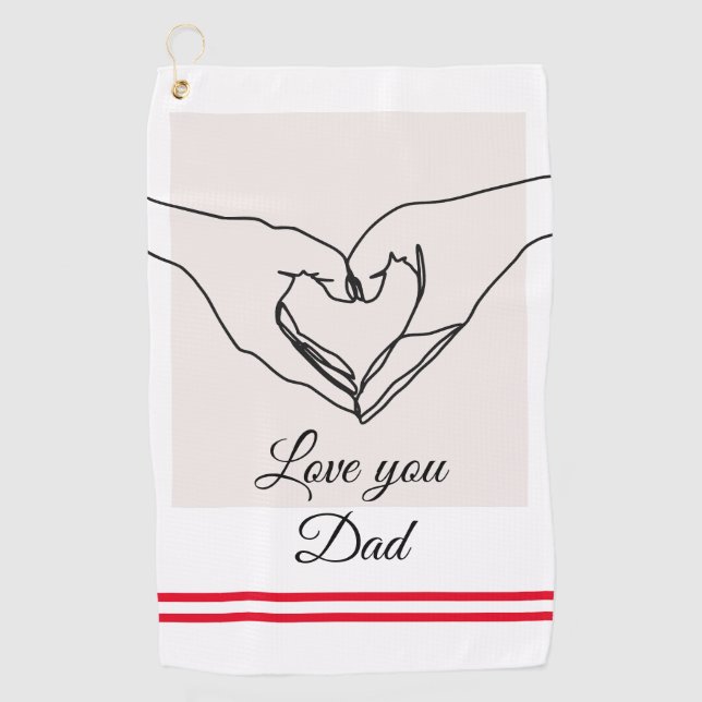 Love You Dad Custom Meilleures serviettes de golf (Devant)