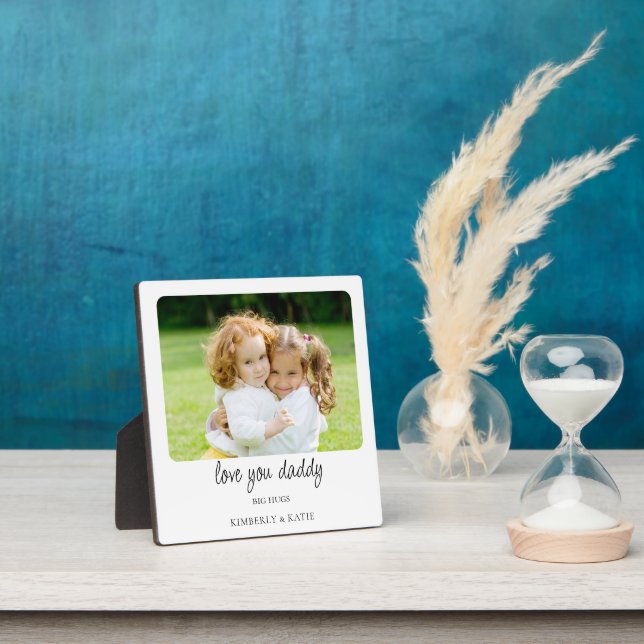Love You Daddy Names Photo White   Fotoplatte (InSitu)