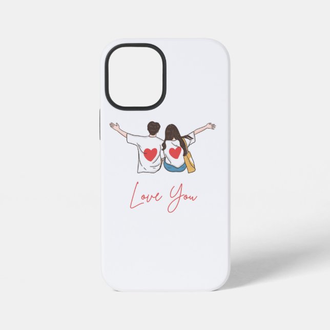 ❤️ Love You Forever - Elegant Custom iPhone Case | 12 Mini Hülle (Rückseite)