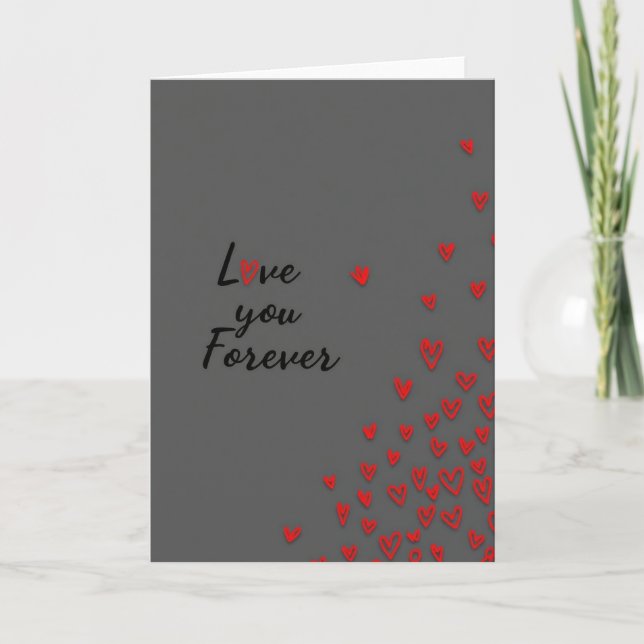 Love You Forever Heartfelt Card Karte (Vorderseite)