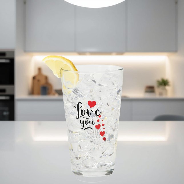 Love You Glass Cup Glas (Von Creator hochgeladen)