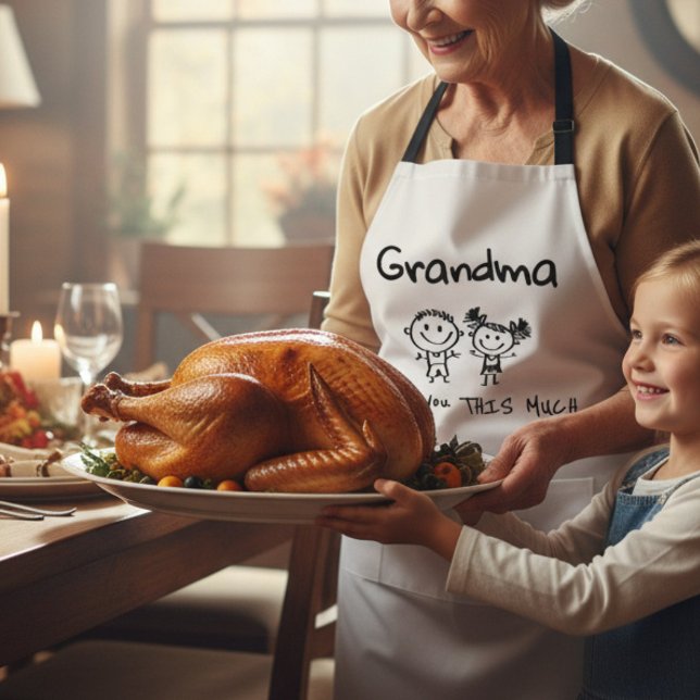 Love You Grandma Kids Art Personalized Gift Schürze (Von Creator hochgeladen)