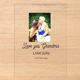 Love you Grandma photo name love message grandkids Acryleinladungen