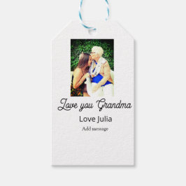 Love you Grandma photo name love message grandkids Geschenkanhänger