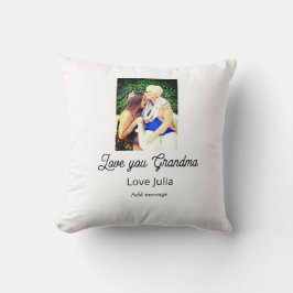 Love you Grandma photo name love message grandkids Kissen