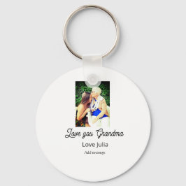 Love you Grandma photo name love message grandkids Schlüsselanhänger