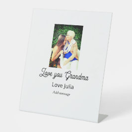 Love you Grandma photo name love message grandkids Sockelschild