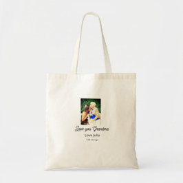 Love you Grandma photo name love message grandkids Tragetasche