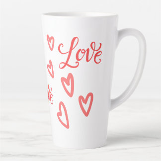 Love You Heart-Themed Valentine's Milchtasse