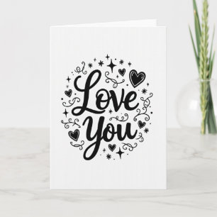 Love You Hearts Stars Karte