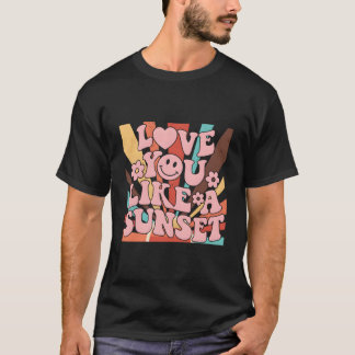 Love You Like A Aesthetic Words On Back T-Shirt
