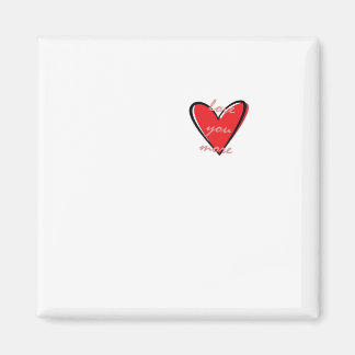 Love You More Kreativer Minimalstil Magnet