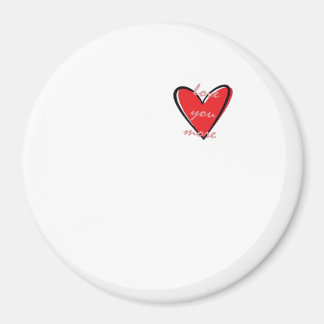Love You More Kreativer Minimalstil Magnet