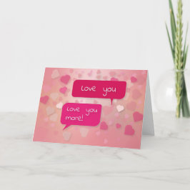 LOVE YOU MORE, LOVE CARD DANKESKARTE