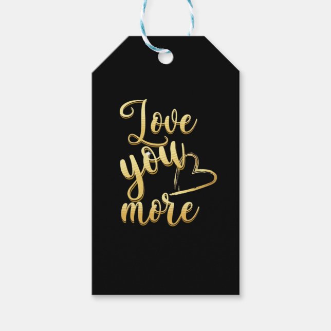 Love You More Soft Modern Style  Geschenkanhänger (Vorderseite)