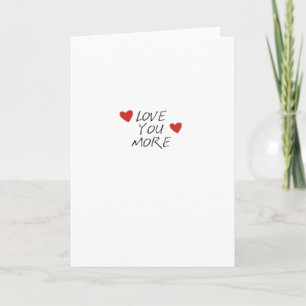 Love You More Zitat Minimal Design Karte