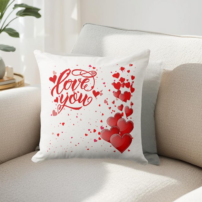Love You Throw Pillow Kissen (Von Creator hochgeladen)