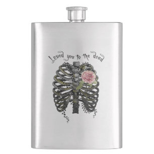 Love you to the Dead - Gothic Rib Cage Flachmann